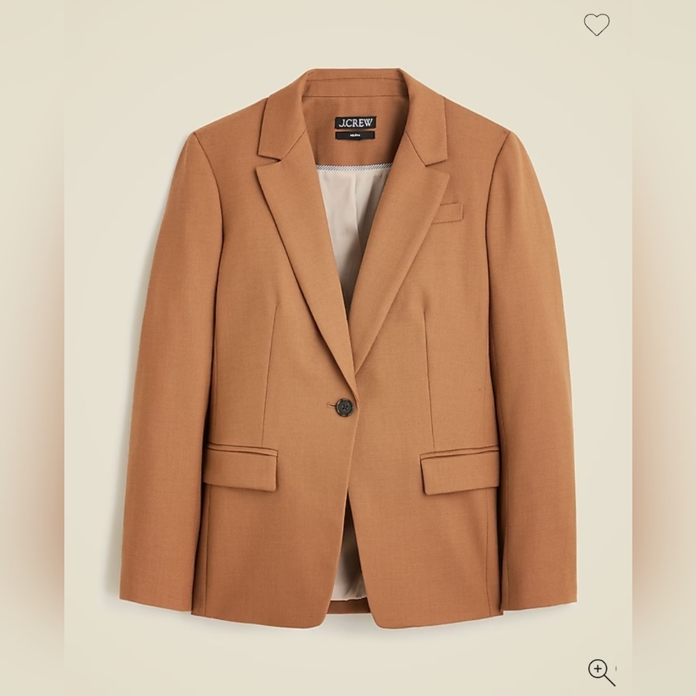 NWT J. Crew Helena blazer in wool-blend flannel, Size 2